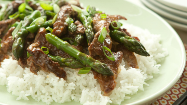 Beef asparagus stir-fry